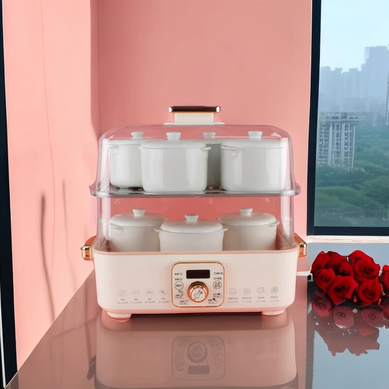 MieLanat high-end Japanese KGL electric steamer overflowing soup ceramic stew pot soup pot stew pot bird's nest liner with lid home one pot pot 1.0L white white jade porcelain 2 pieces double 10 2cm