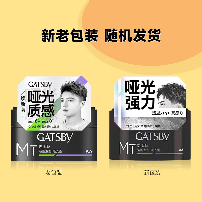 GATSBY Styling Hair Wax Matte 80g Newly upgraded and powerful styling New and old packaging shipped randomly