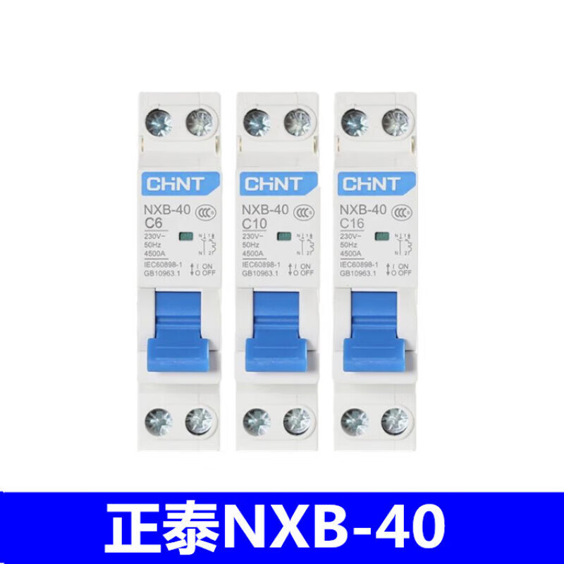 Chint NXB-40NXBLE-401P+N household air switch small circuit breaker DPN double in and double out DZ267 6A air switch/circuit breaker