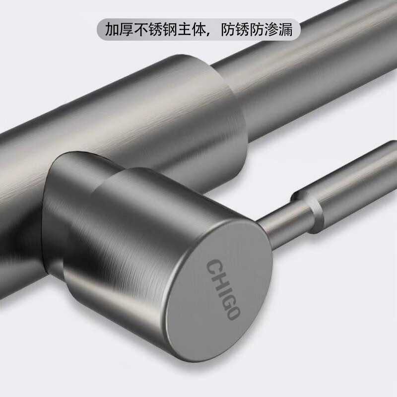 Chigo stainless steel kitchen faucet bathroom hot and cold water head anti-splash sink single cold faucet