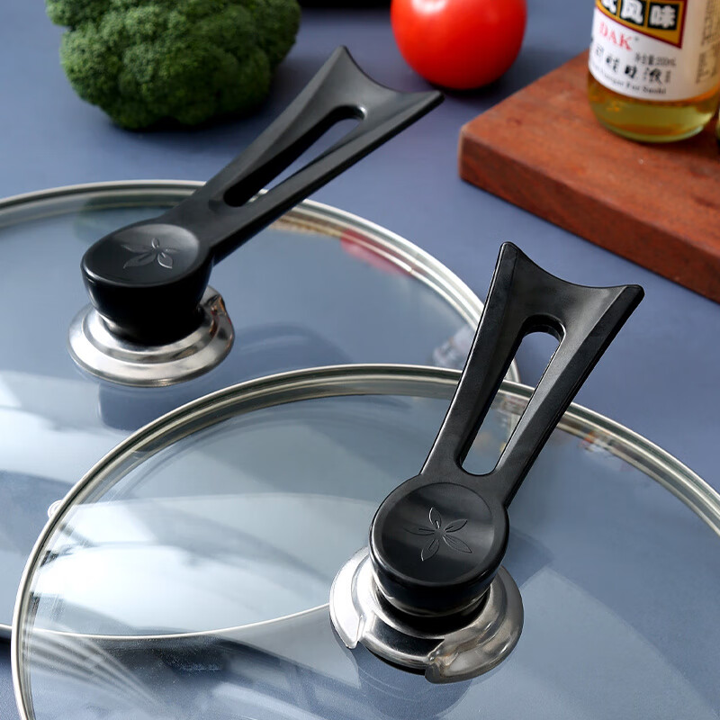 Kachi Muning German stand-up pot lid handle universal large hole anti-scalding cap wok milk pot iron glass pot lid handle stainless steel small style upright pot lid handle 2 pieces