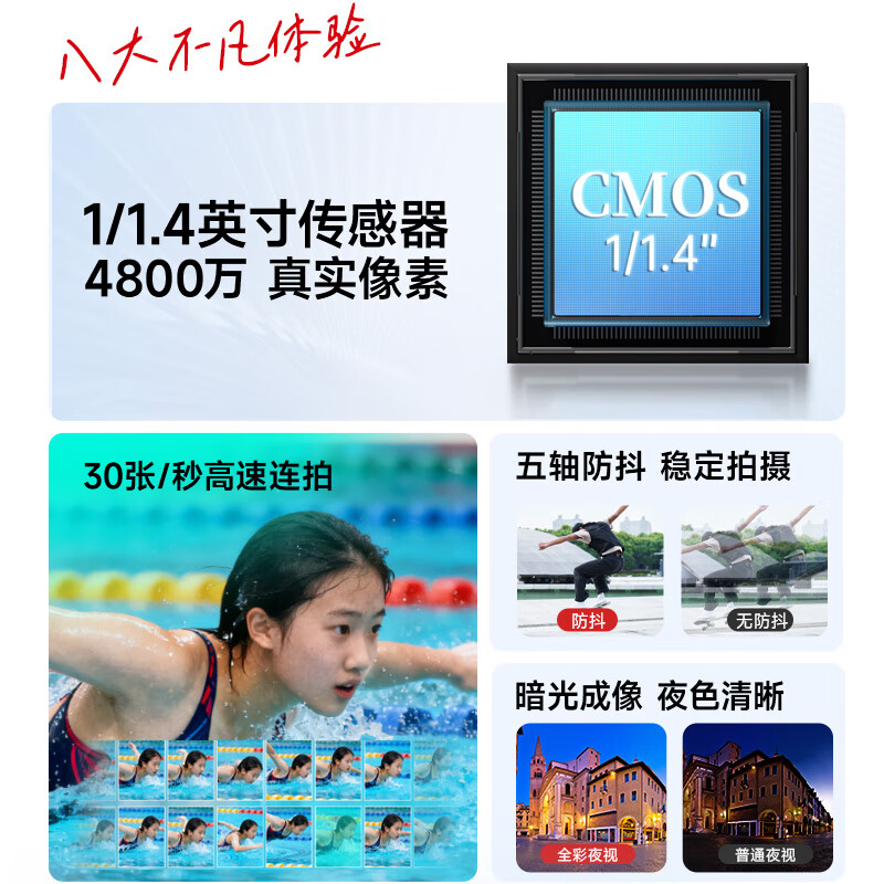 SONGDIAN VE418 digital camera HD outsole sensor vlog travel special full color night vision entry ccd flat touch screen card machine ivory white + 32G memory