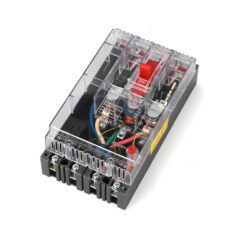 Hangzhou DZ15LE-100/490 transparent leakage protection three-phase four-wire plastic case leakage circuit breaker switch 4p 160A
