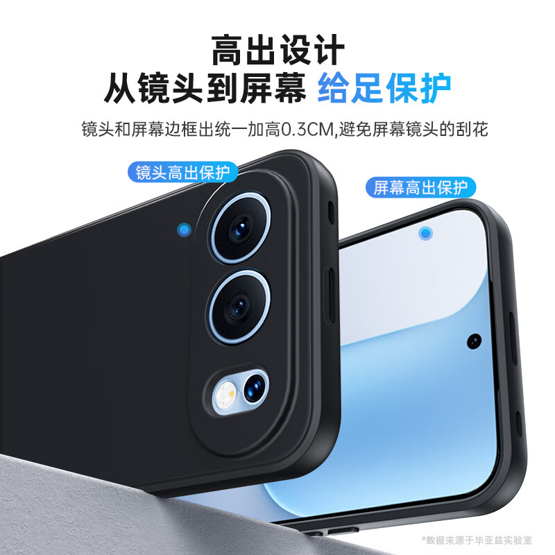 Biaz suitable for Honor 500 mobile phone case HONOR 500 protective cover all-inclusive anti-fall protection ultra-light and heat dissipation skin-friendly bare phone feel liquid frosted soft shell JK1028 black