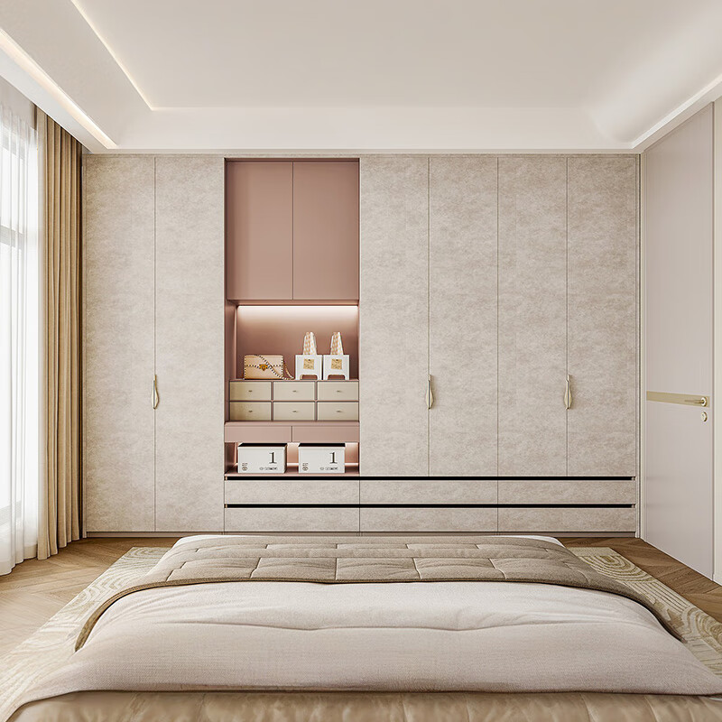 Huahe foyer customized huahe23999 package bedroom cloakroom walk-in wardrobe combination modern minimalist furniture