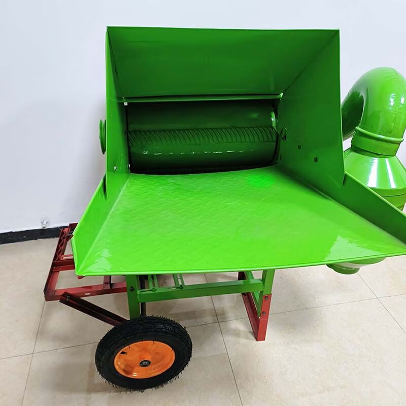 Taiyou Agriculture's new large-mouth multi-functional threshing household rice, rapeseed, soybean, sorghum, soybean and wheat threshing 50XH60 large-mouth multi-functional threshing machine with motor frame