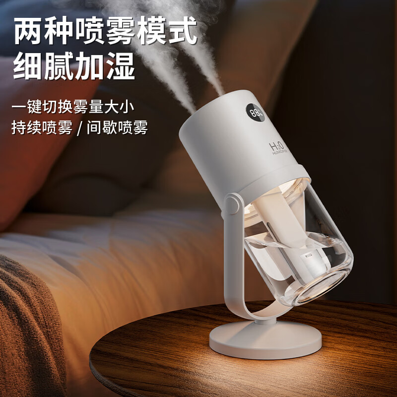 HANASS Desktop Humidifier Small Light Sound Humidification Add Water USB Charging Portable Car Humidification WT35