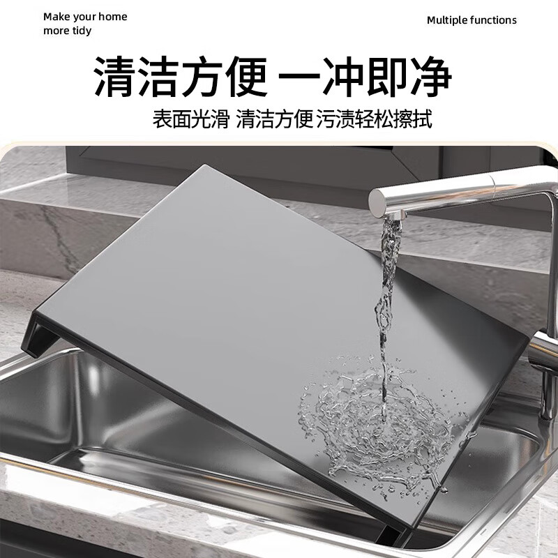Baking Elf gas stove cover cover induction cooker bracket stainless steel kitchen shelf gas stove cover thickened stove stand carbon steel black length 30 depth 40 height 5 thickened version