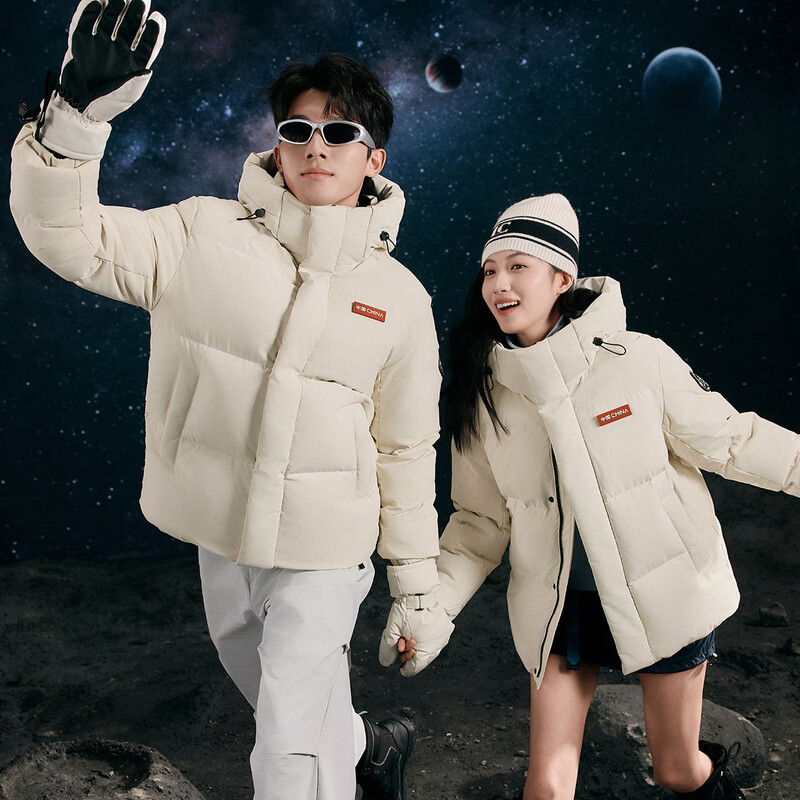 Yaya Sun Yingsha's same style Time and Space Daoyu 2.0 series winter fashion hooded short warm down jacket