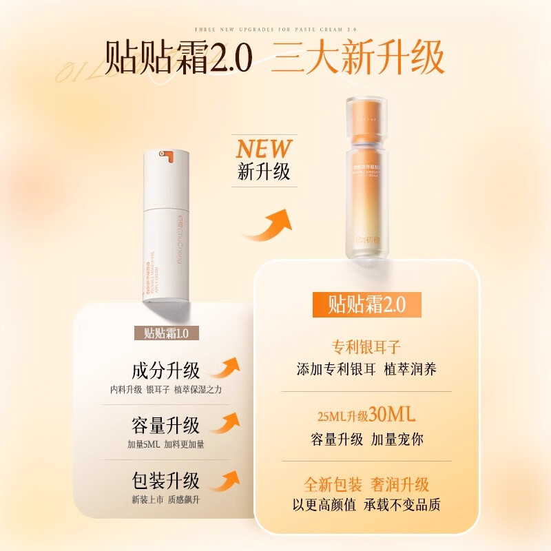 Chucheng Patch Cream, directly sold by the brand, isolating yellow, moisturizing, invisible pores, oil control and modifying skin tone before makeup. Chucheng Patch Cream 1*30ml