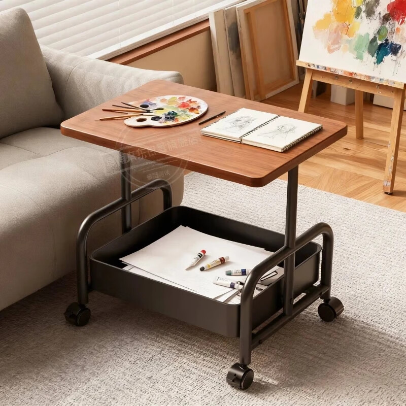 Zhuobo coffee table side table sofa side table coffee table small table storage rack trolley bedside table CJ29 wood grain color