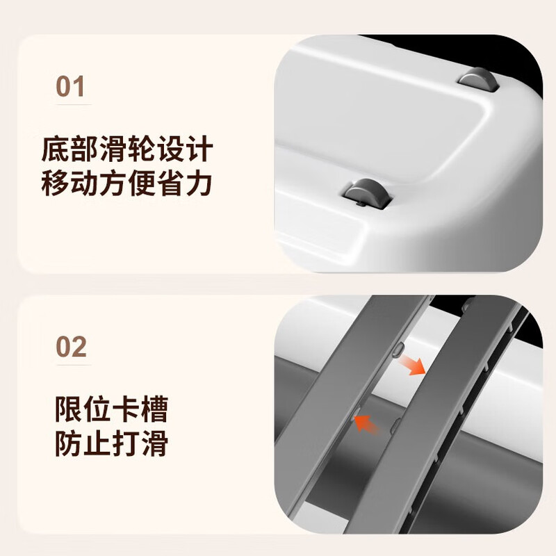 Qingjiejia washing mop bucket household rectangular floor mopping plastic portable foldable storage bucket *56cm