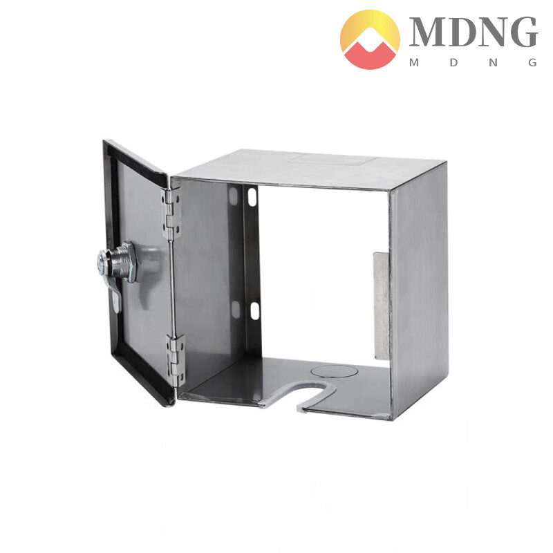 MDNG stainless steel anti-theft box outdoor waterproof protection with lock exposed hidden switch socket electric vehicle charger bottle outdoor one position/iron/cross lock (depth 60mm)