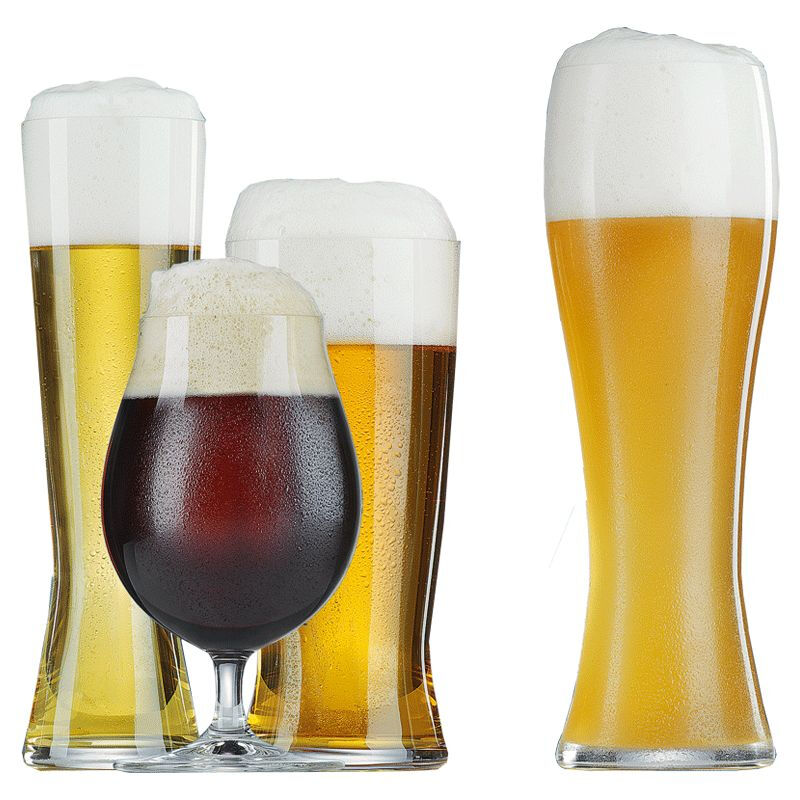 Shibei Kele non-lead crystal glass craft beer mug home IPA beer mug Pilsner beer mug 380ML 2 pieces