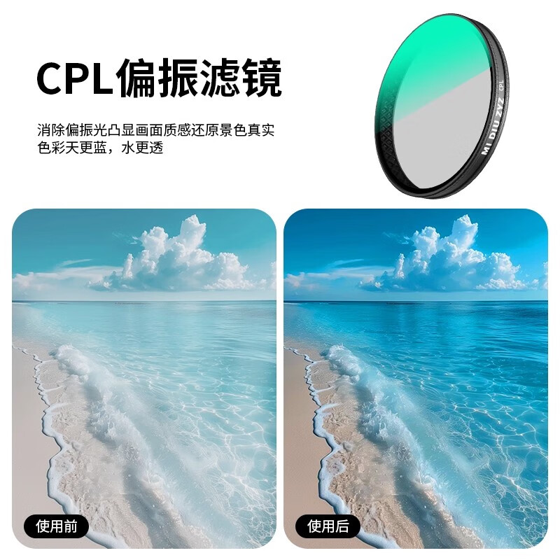 Midiu is suitable for DJI Action6 filter CPL polarizer action camera action5pro/4/3 nd filter ND8/16/32 light filter UV mirror DJI Osmo accessories