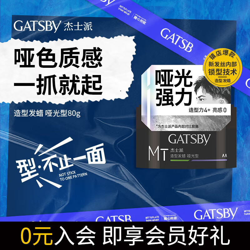 GATSBY Styling Hair Wax Matte 80g Newly upgraded and powerful styling New and old packaging shipped randomly
