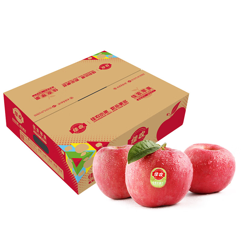 Good Farmer 25 Years New Fruit Yantai Red Fuji 5kg 8-12 pieces Single fruit 200g+ Straight from the source