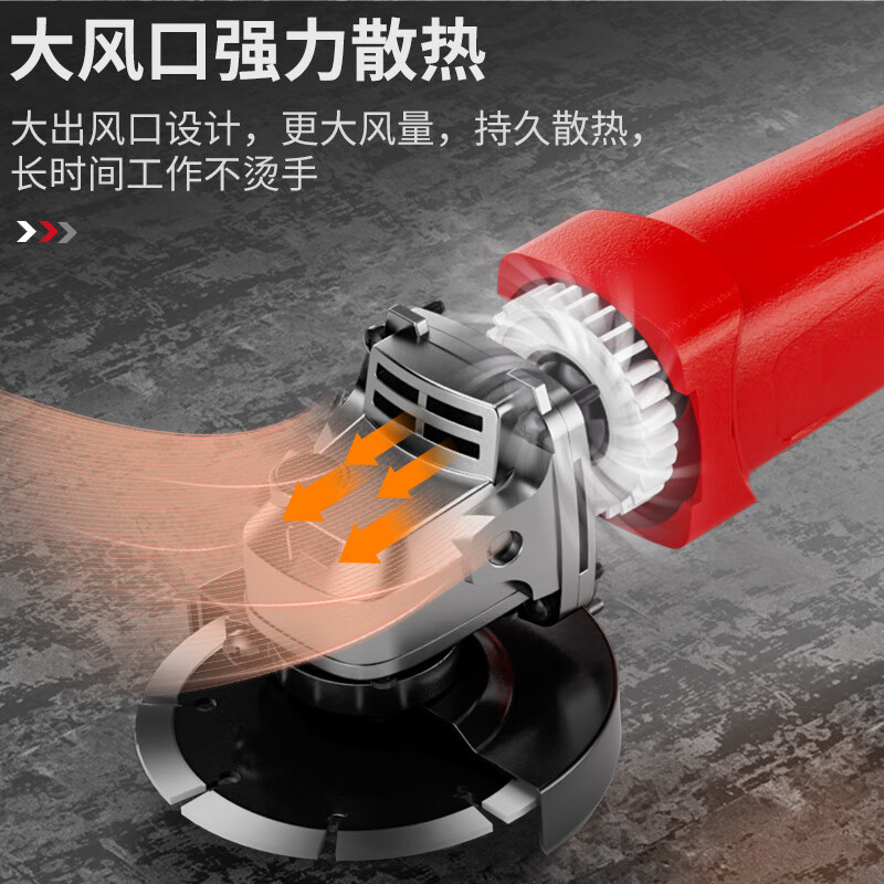 Xinggu angle grinder cutting machine household grinder hand grinder polisher small grinding wheel 100 type polishing machine factory basic set | 6-speed speed adjustment | copper core motor