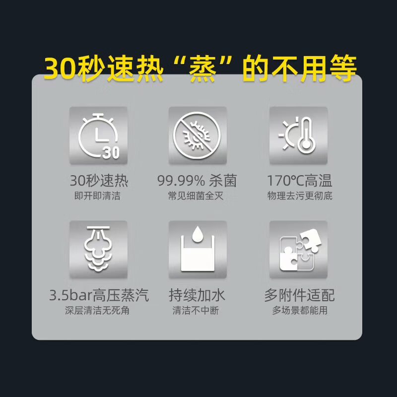 TDB DALX commercial steam cleaning and disinfection machine mop household high pressure and high temperature cleaning machine 30 seconds quick heating kitchen range hood cleaning machine degreasing floor scrubber sterilization QW-H101