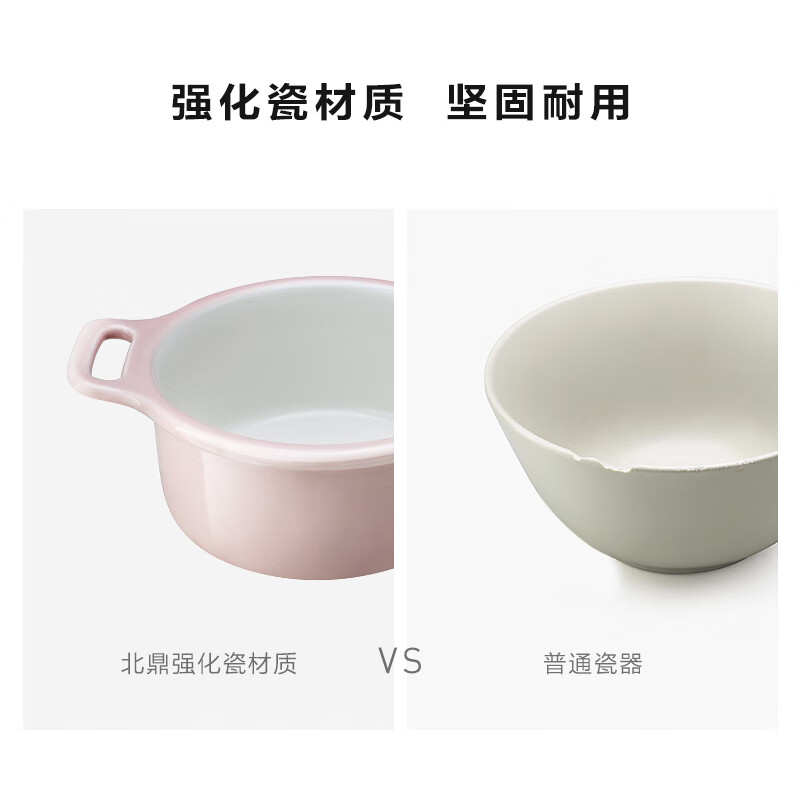 Buydeem household ceramic small stew bowl, thin and high temperature resistant reinforced porcelain small bowl with lid CT1002 double-ear ceramic small cup, light fir green
