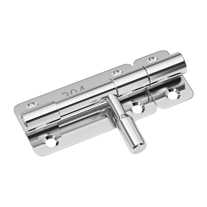 Chugong 304 stainless steel latch door lock wooden door and window bathroom anti-theft door latch door buckle surface-mounted without drilling, with mounting screws (small hardware)