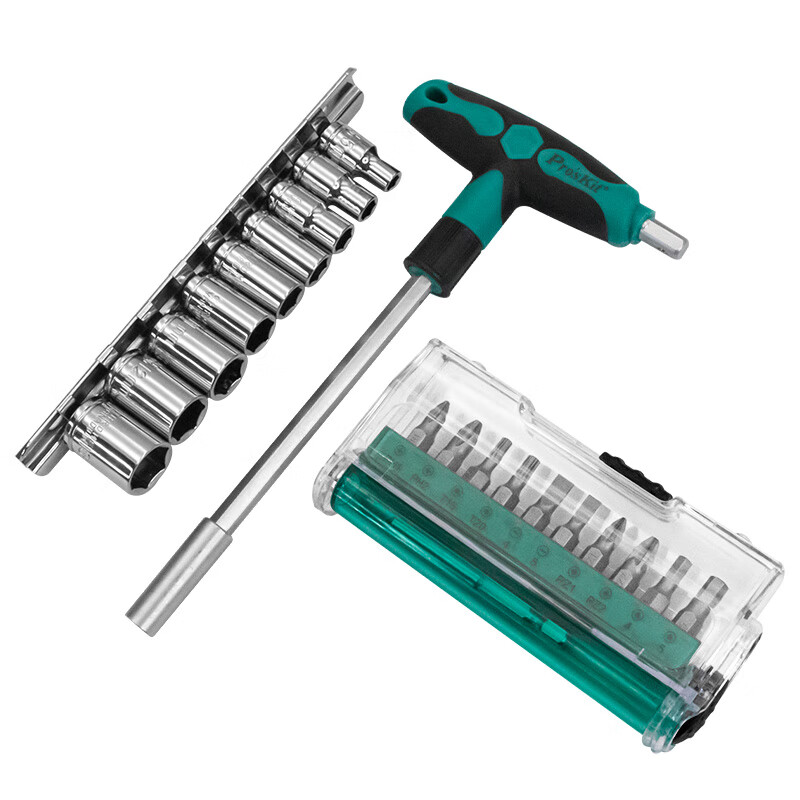 Baogong (Pro sKit) SD-9701M 21PCS replaceable T-shaped wrench screwdriver set socket screwdriver set