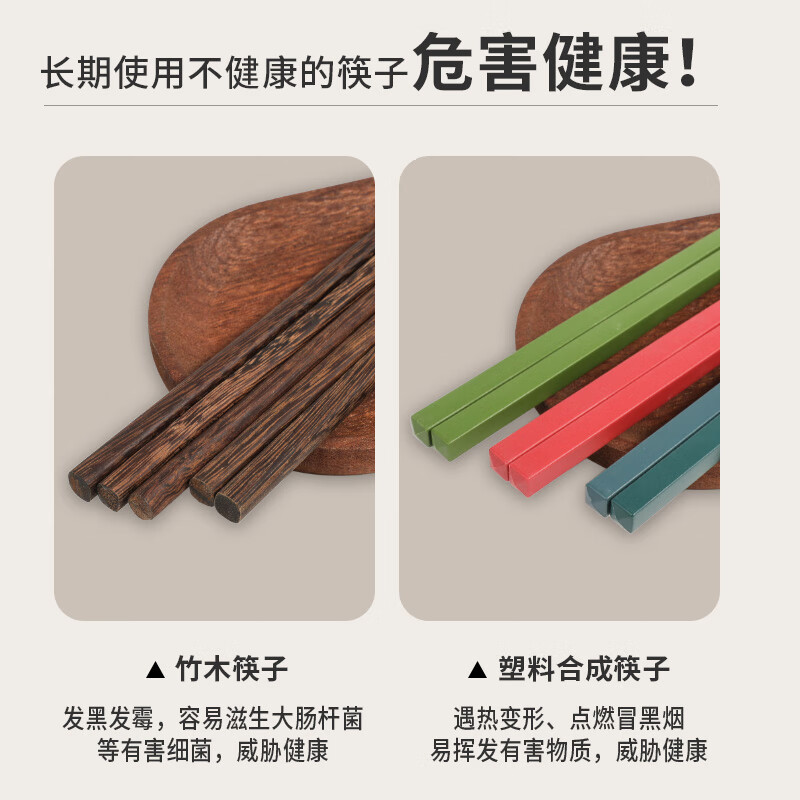 WCZ German Xiangyun household high-end exquisite non-slip gift-giving adult gift box gift box pure titanium spoon 2 pairs