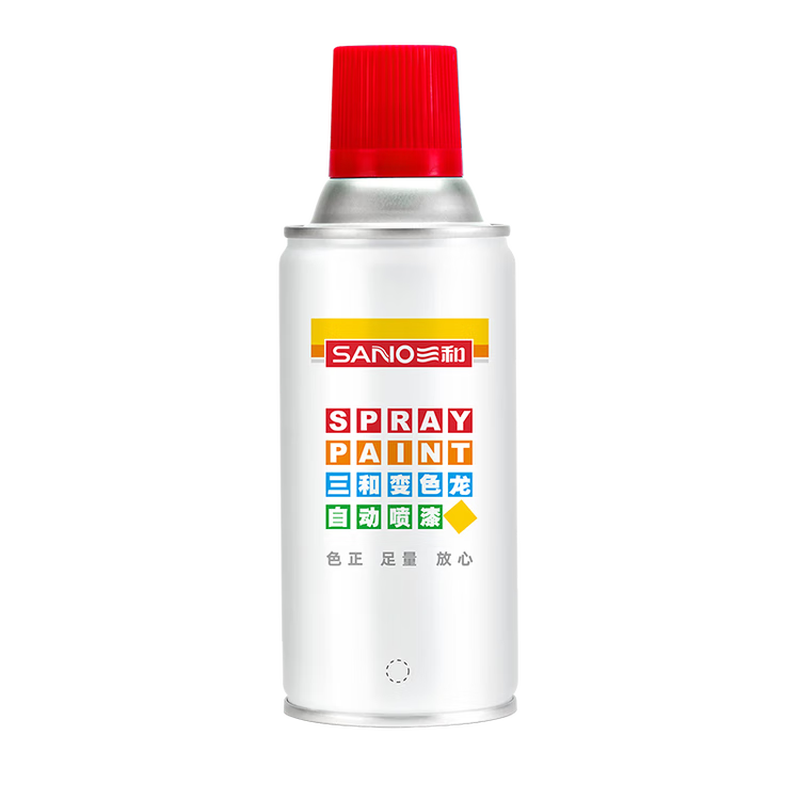 Sanhe Ordinary self-painting hand spray paint chameleon industrial anti-corrosion paint metal anti-rust paint car wheel color change scratch repair automatic spray paint 350ML NO.26 bright red