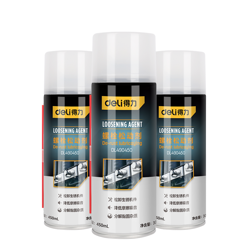 Deli rust remover, bolt loosening agent, powerful rust removal metal anti-rust door lock lubricant, anti-door noise removal, bicycle machinery door and window one bottle multi-purpose cleaning agent