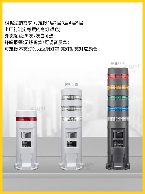 Programmable USB serial port RJ45TCP network port RS485 tower-shaped three-color alarm light MODBUS RTU protocol light TL60-WT-24V