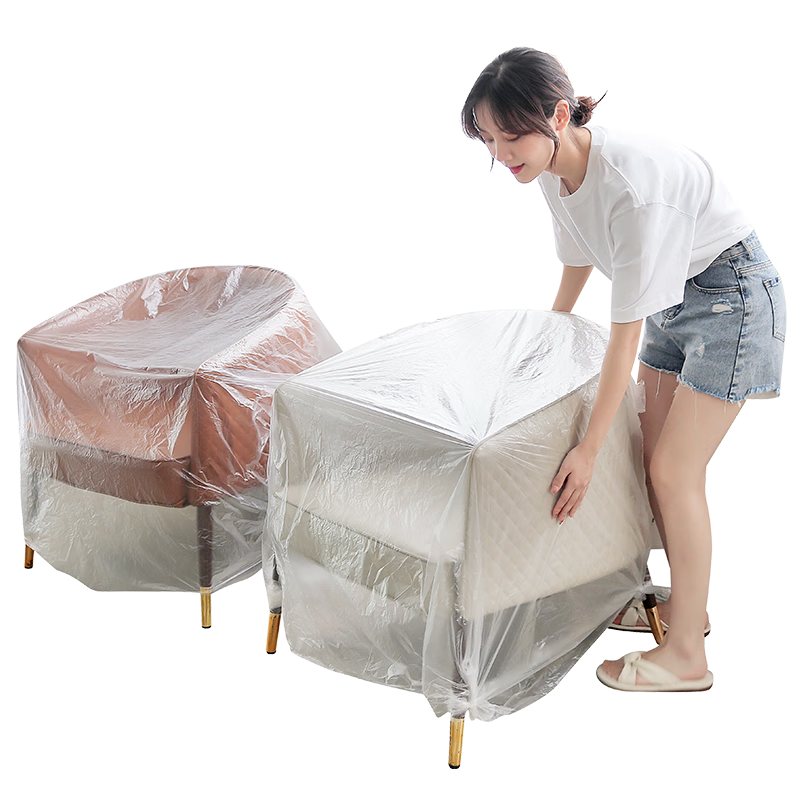 Saifanlu PE dustproof film masking protective film disposable masking film decoration protective film 55cm*20m two rolls