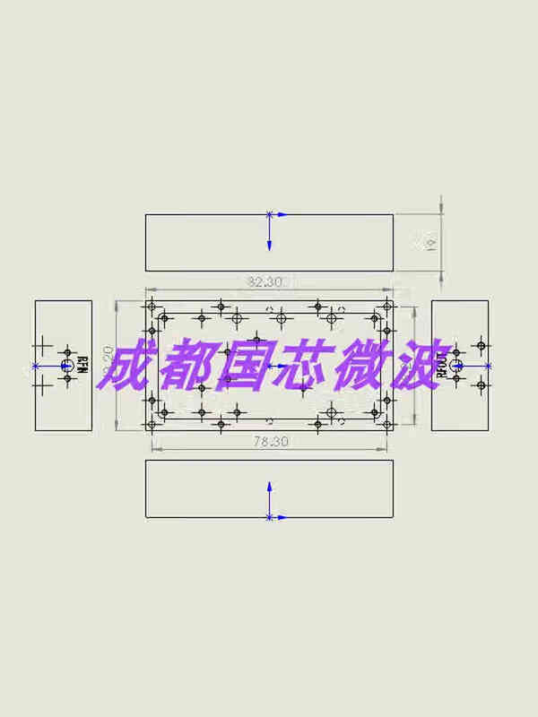 30M-6500M 2W-4W RF wideband power amplifier gain 35dB 12V signal source power amplifier 30M-6500M 2-4W gain 35dB 1