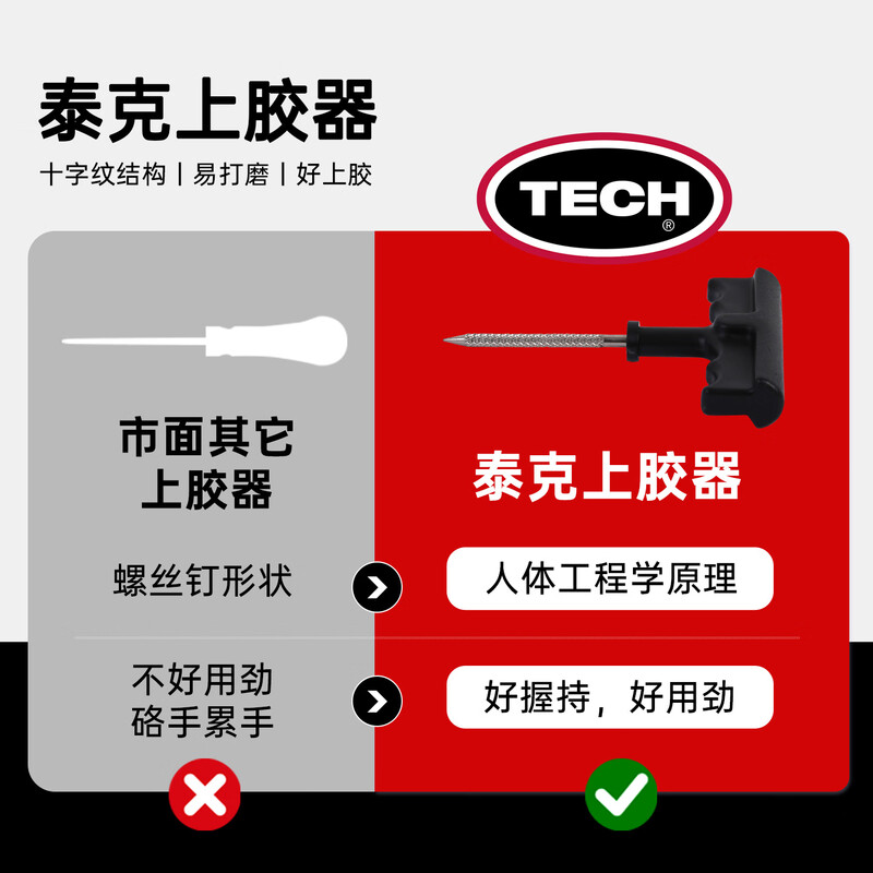 TECH tire repair tool set upgrade vacuum tire package Meike rubber strip motorcycle electric vehicle repair vulcanization strip