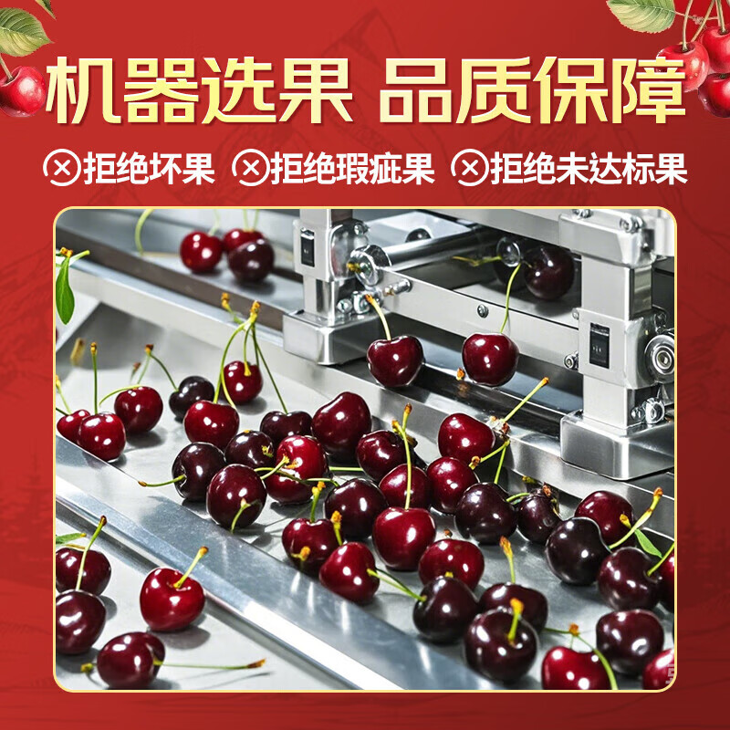 Pu Lian Chile imported cherries 5kg 4J grade gift box optional, next day delivery to multiple places, cherry fruit New Year gift 2.5kg (net weight) classic original box gift box, preferred large fruit 2J grade 28-30mm 80% choice