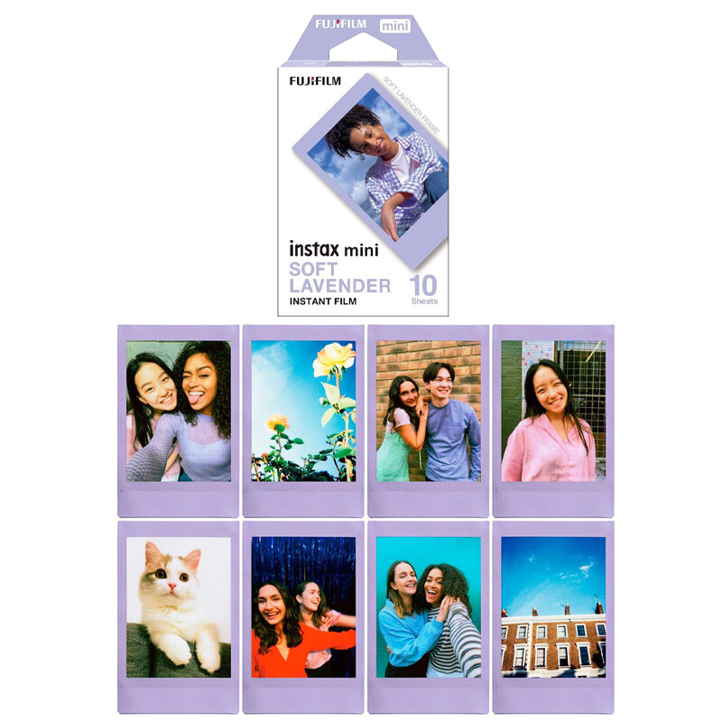 FUJIFILM INSTAX instant mini white edge/lace photo paper suitable for mini7+ 11/12/40/41/99 lavender