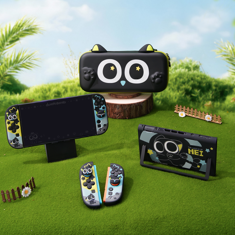 Jixiang swtich 2 protective case NS2 Luo Xiaohei all-inclusive model full set of video game gift package protective case storage package Xiaohei Shadow tempered film rocker cap