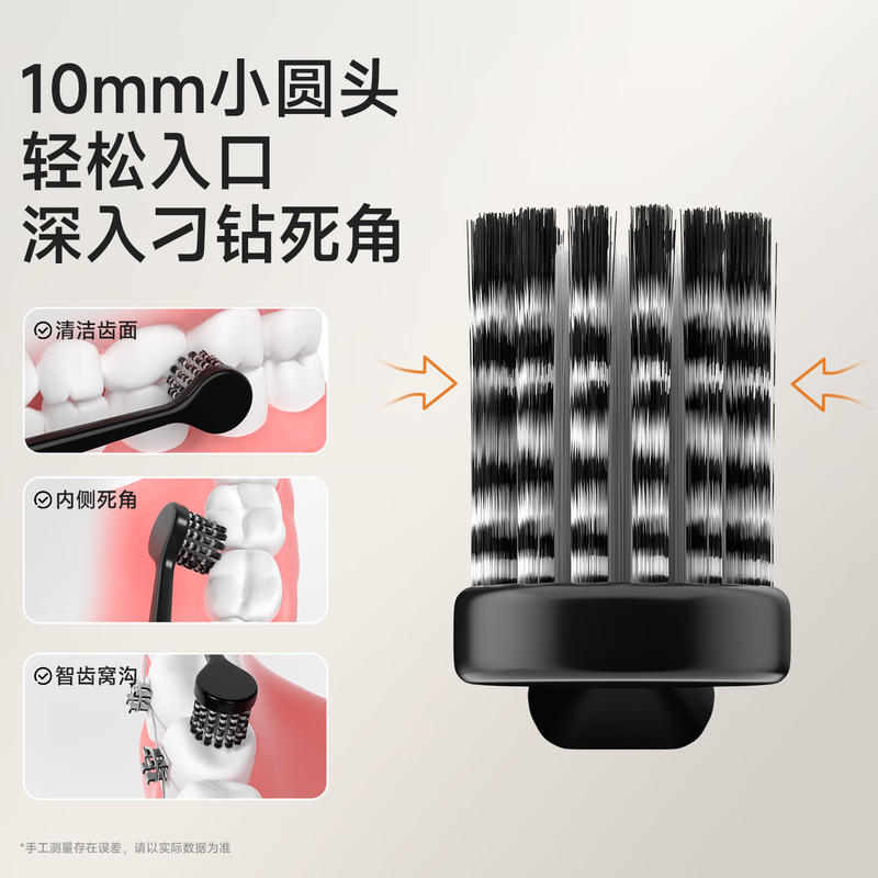 Yin Yan Forest toothbrush small head medium hard bristles adult men's special round head deep into the dead corner wisdom teeth cleaning couple model independent packaging