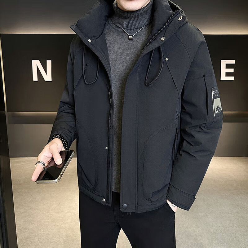 The same outdoor men's down jacket winter thickened 2025 new trendy brand high-end cold-proof large size Huangka 4XL