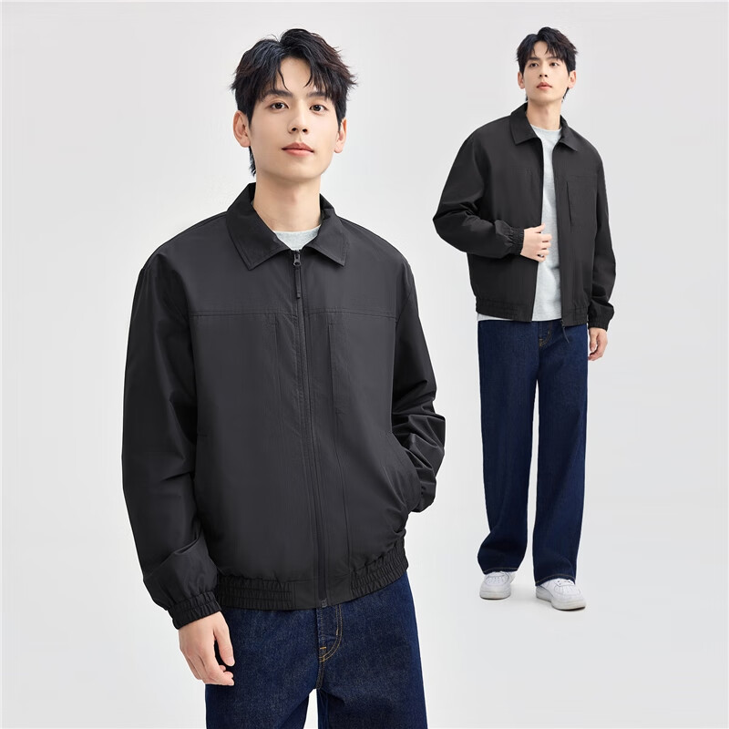 Giordano casual jacket men's autumn and winter dark plaid multi-pocket men's lapel executive jacket 01075076