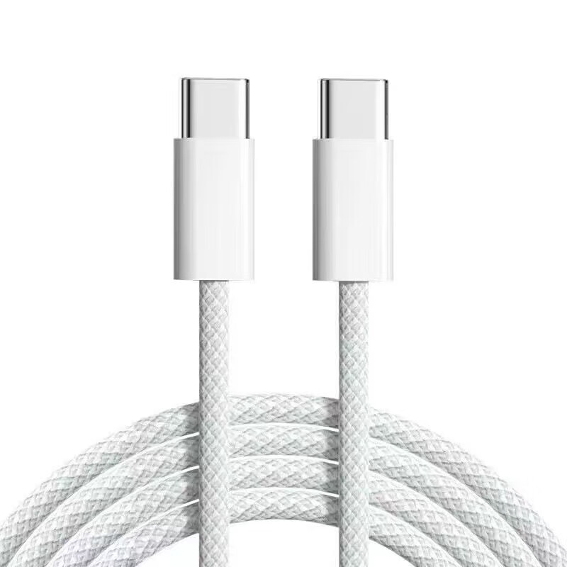 Apple 2-in-1 fast charging data cable supports the full range of Apple IPhone6-16 PD20W charger Type-c port supports fast charging 1 meter white double C port data cable