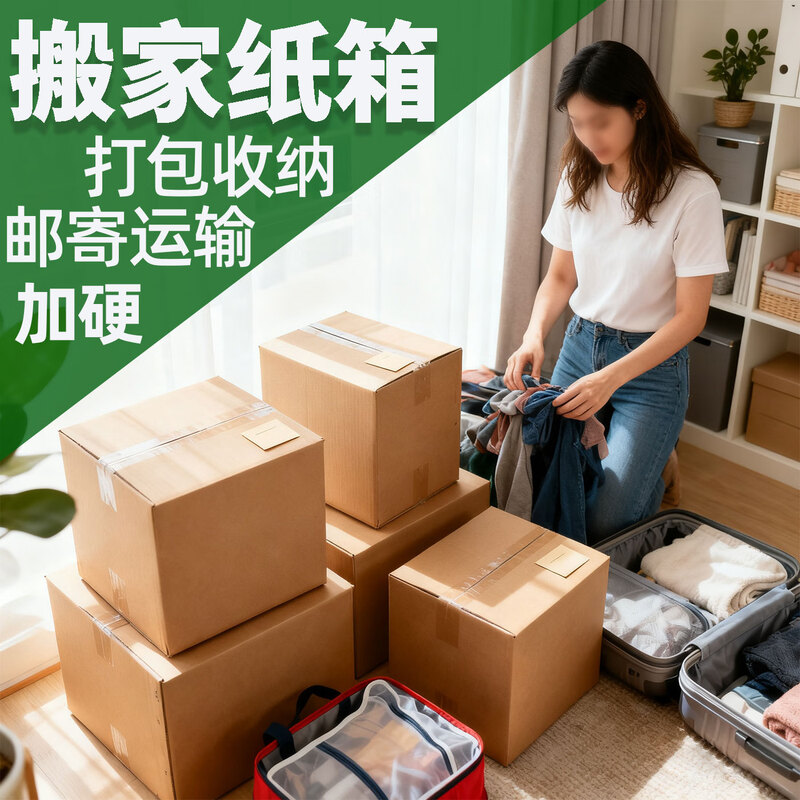 Qianheng 70*50*50 moving carton extra hard large packaging carton express storage finishing packaging carton square carton box