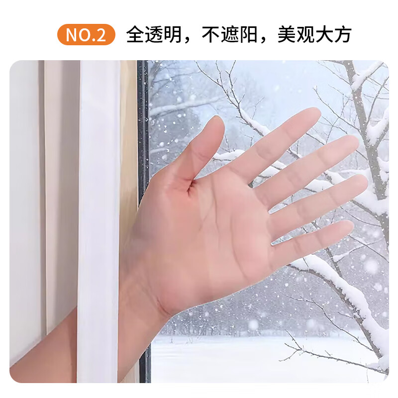 Mandelai window windproof and thermal insulation film, window sealing plastic film, windproof artifact, windproof, cold-proof and warm, fully enclosed sealed plastic cloth thermal insulation film, double layer thickened, rural winter 1.6*1.8m