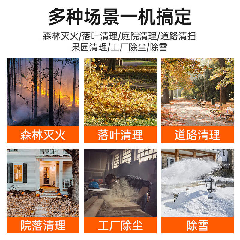 Quiet Bear Backpack Gasoline Hair Dryer High Power Blower Road Snow Blower High Wind Fire Extinguisher Industrial Soot Blower