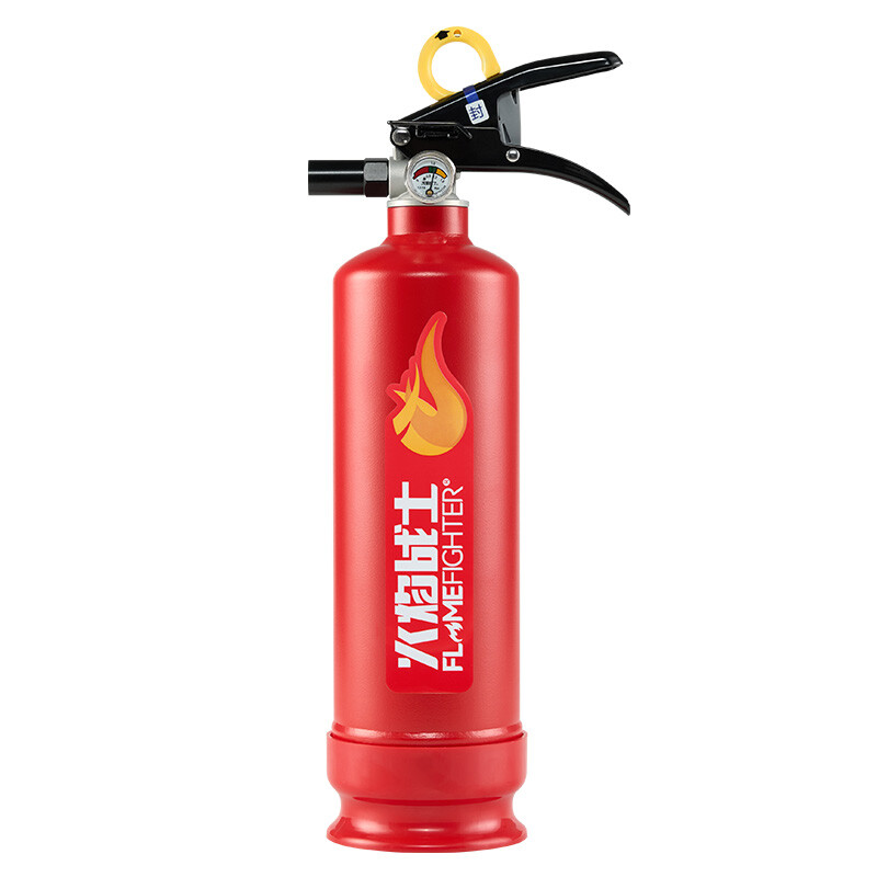 Flame Warrior fire extinguisher ultra-fine dry powder nearly 1KG minus 20 degrees antifreeze for the elderly, ladies, children, home and car fire fighting equipment red 980g dry powder quick pull type powerful type