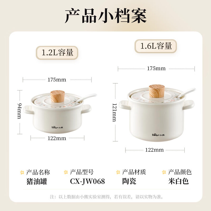 Bear lard jar high temperature resistant ceramic oil spicy chili oil jar seasoning special CX-JW068-P02