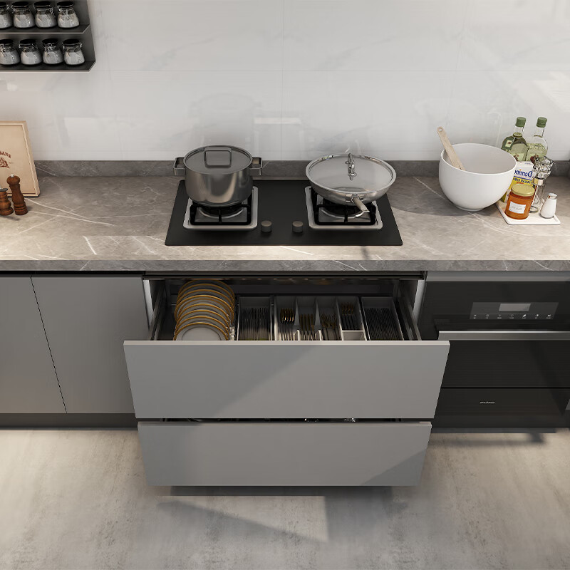 PIANO kitchen cabinets, stove, integrated quartz stone countertops, cabinets, whole house customization, whole cabinet customization, customization prepayment