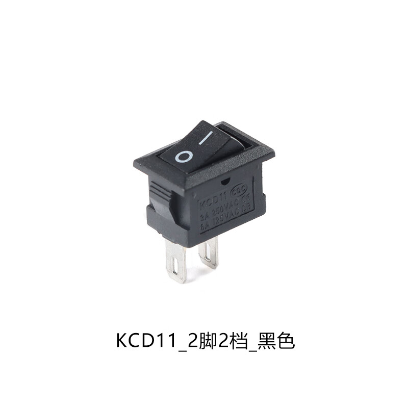 Small boat-shaped/shaped switch KCD11 2-position 2-pin 2-position 3-pin 3-position 3-pin rocker switch KCD11_2-pin 2-position_Black No specifications