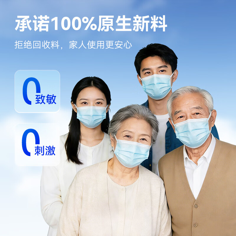 Jingdong Tokyo-made medical surgical masks disposable individually packaged sterilization grade 100 pieces blue 6mm upgraded dust-proof mask