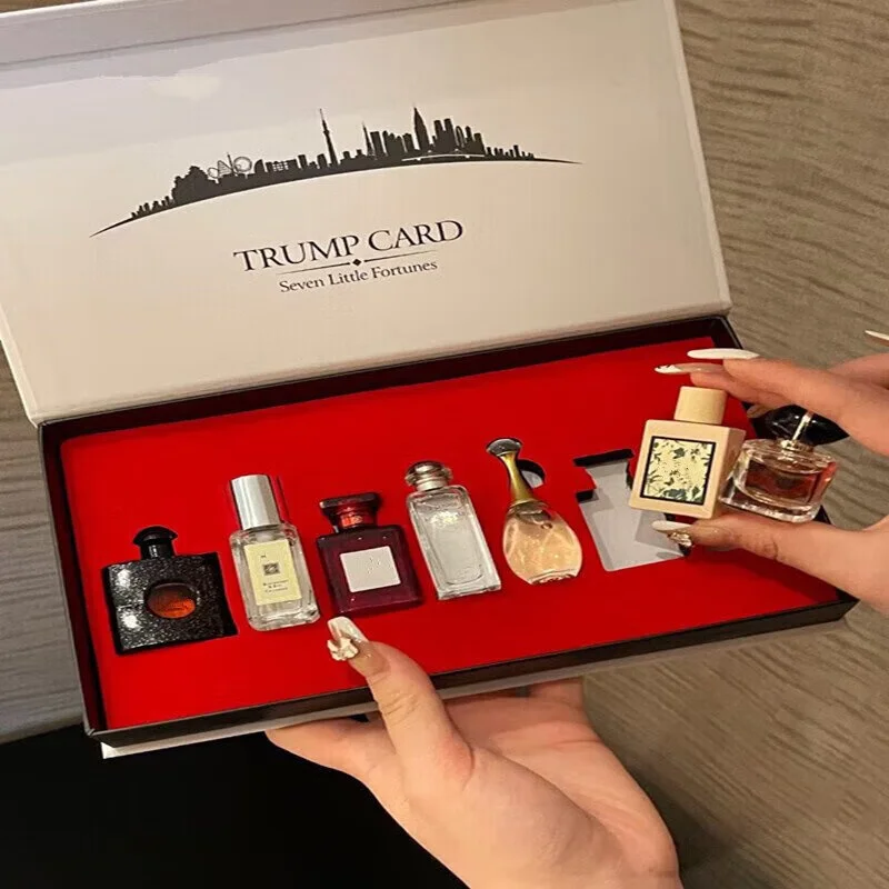 D'Ao version perfume Q version sample counter long-lasting light fragrance and fresh fragrance for ladies and girls 5ml as a birthday gift for wife seven-piece set