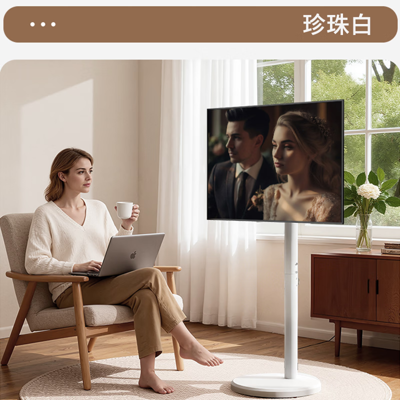 Geer 24-46-inch movable monitor stand mobile floor stand TV stand girlfriend machine Xixin screen TV fitness projection screen large tablet universal rotation 360